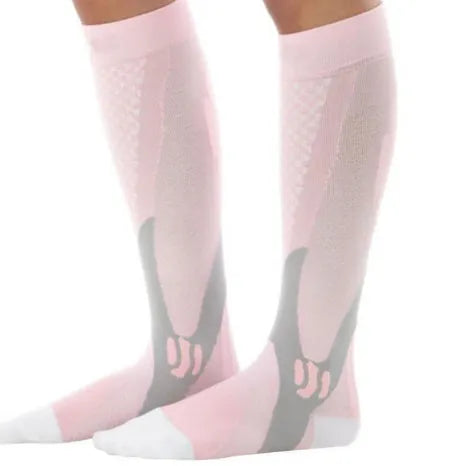 Graduated compression socks for athletic activities and travel in multiple colour options