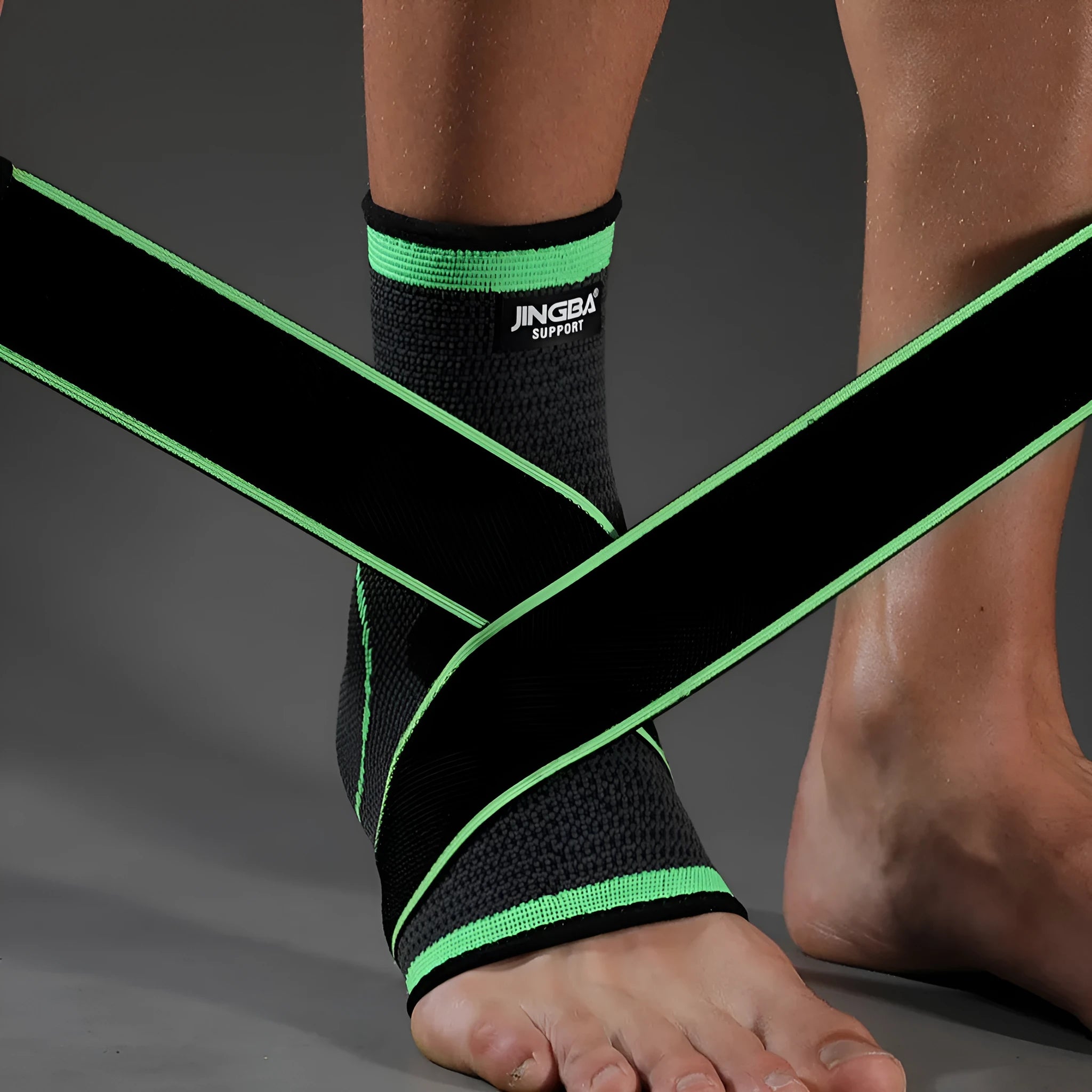 Sports ankle support for running and basketball in black, green, or orange colours