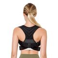 Black adjustable posture correction belt for sports activities in four sizes