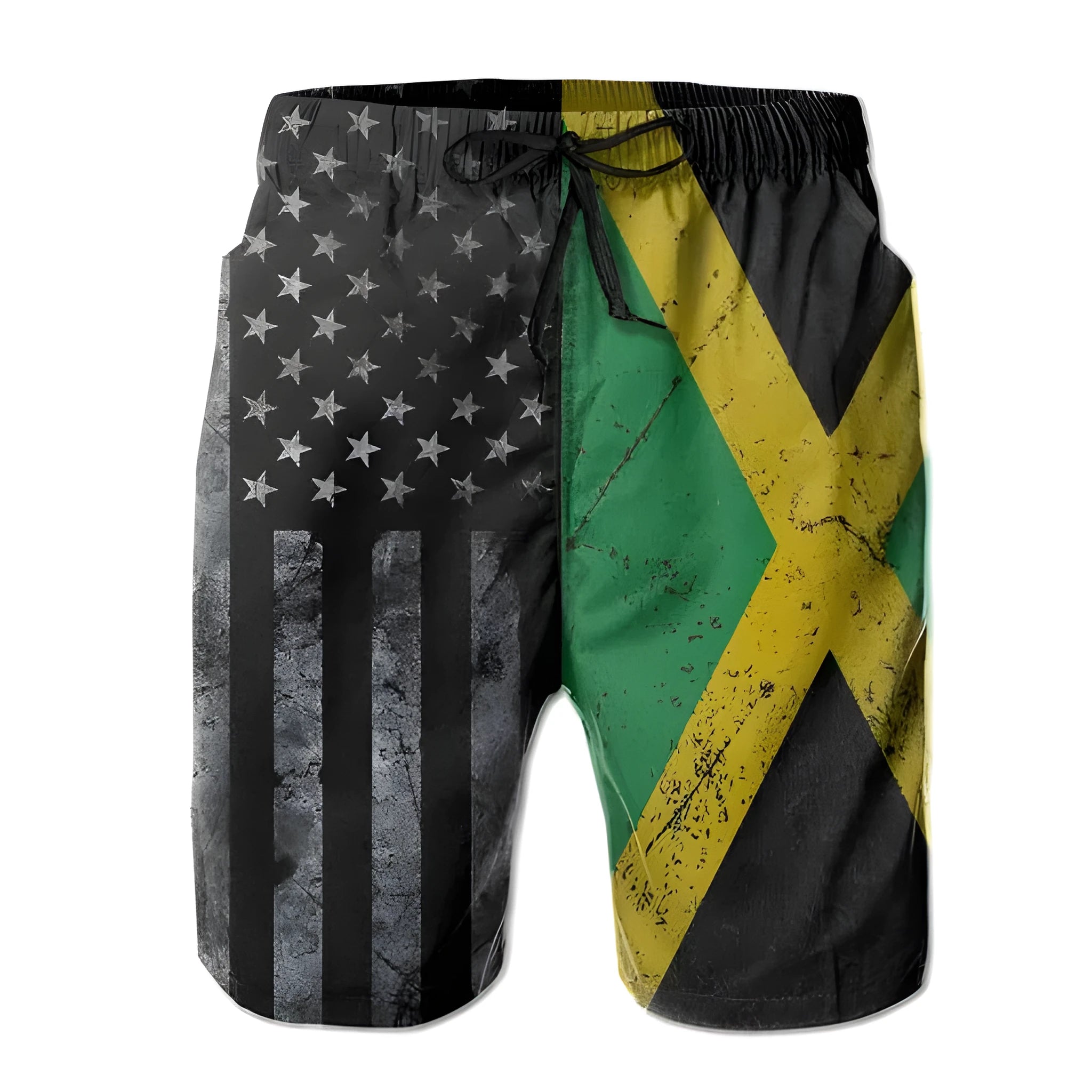 Men's 3D digital printing mesh cloth sports beach shorts in straight type cut, summer polyester shorts