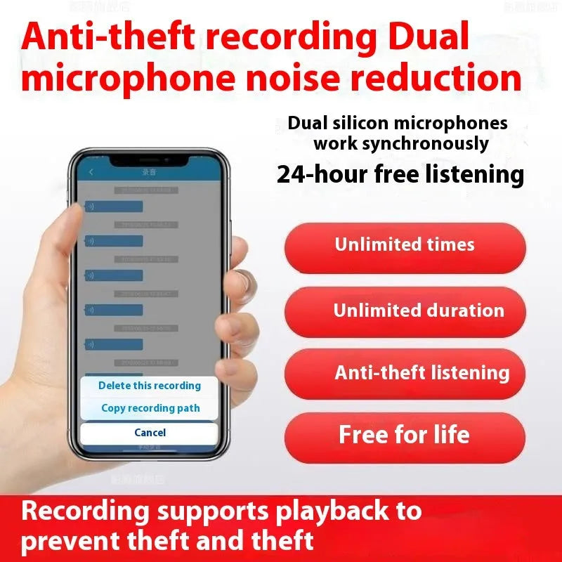 Car GPS tracker locator device with 4G positioning, SOS alarm, and recording microphones