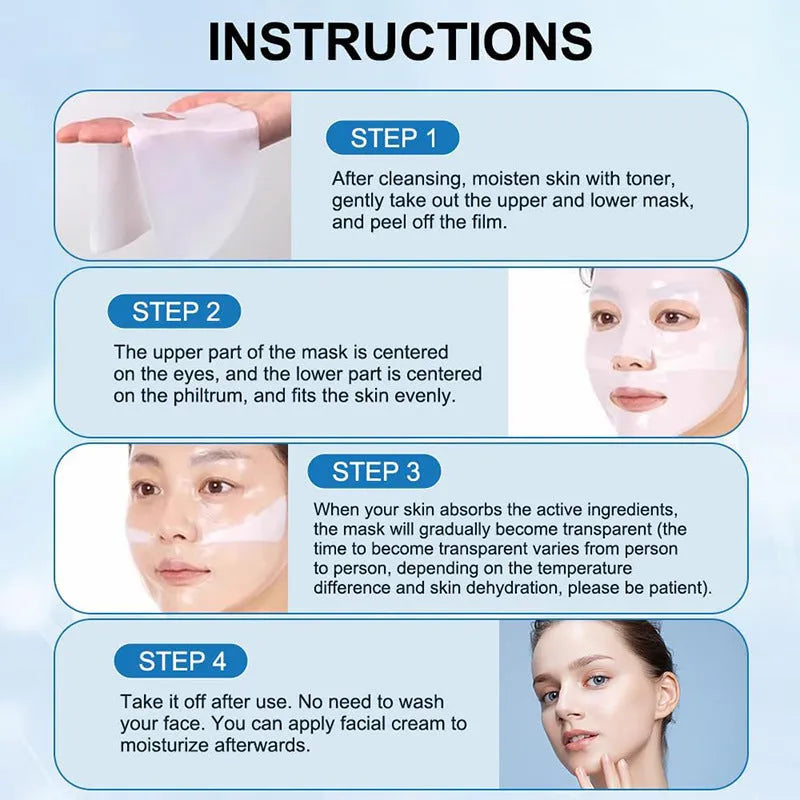 Deep Collagen Overnight Mask sheet mask with low molecular weight collagen for firming and hydrating skin, 34g