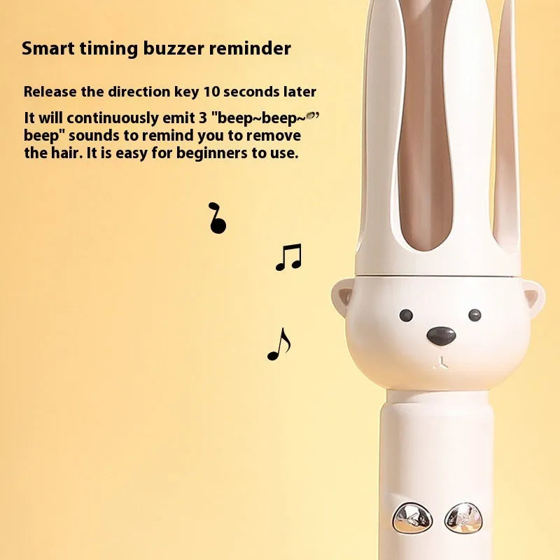 Beige anion automatic hair curler with FSH208 negative ion technology and hair stick