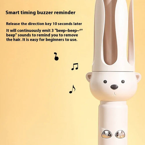 Beige anion automatic hair curler with FSH208 negative ion technology and hair stick