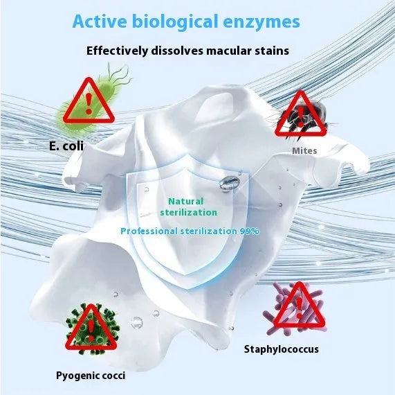 Bottle of Biological Enzyme Bubble Powder active oxygen laundry detergent