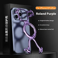 Drop-resistant hollow phone case for Apple iPhone with electroplated PC finish in titanium gray