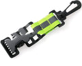 Fluorescent green fireman glove safety clamp with metal buckle and reflective lining