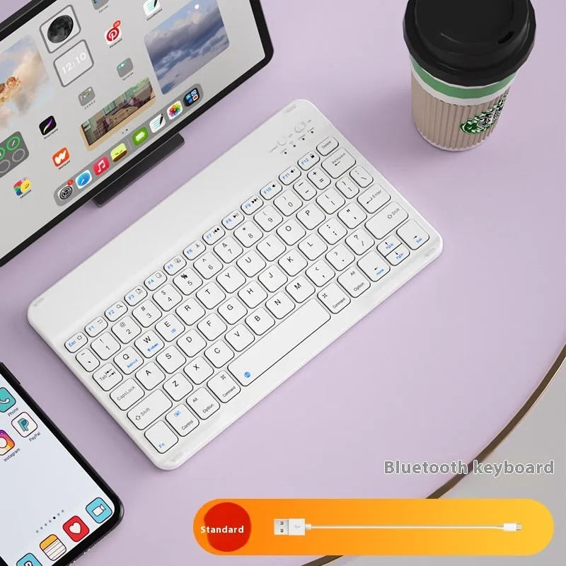 Bluetooth keyboard for Android tablets in multiple colours including white, green, and pink