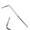 Guitar tremolo bar in chrome finish showing direct plug-in end and lever