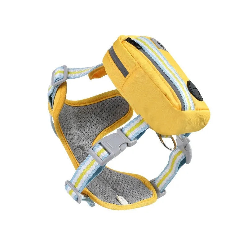 Explosion-proof anti-strangulation dog harness with traction rope in Oxford cloth