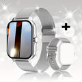 Smart watch with 144-inch touch screen showing heart rate display and Bluetooth calling interface