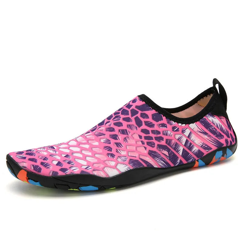 Beach wading shoes in blue colour with Lycra fabric upper and EVA midsole for water sports