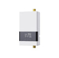 Quick-heating water heater unit with LED touch screen display in silver finish