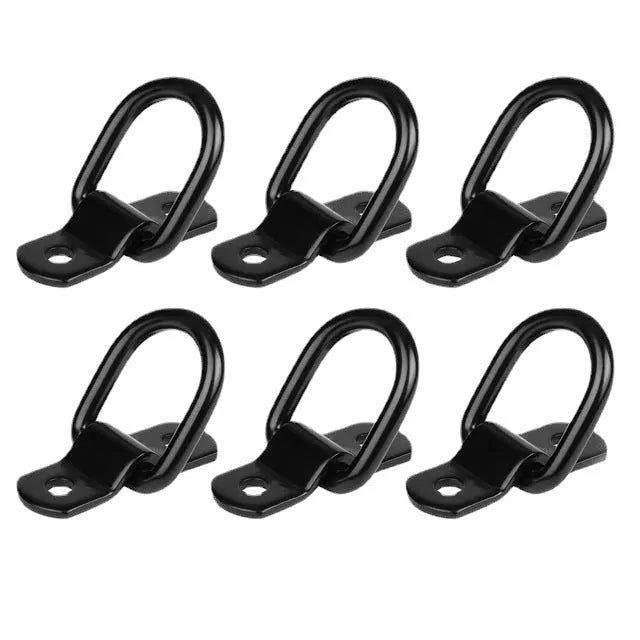 Black carbon steel galvanised pull ring floor hook for truck cargo organisation