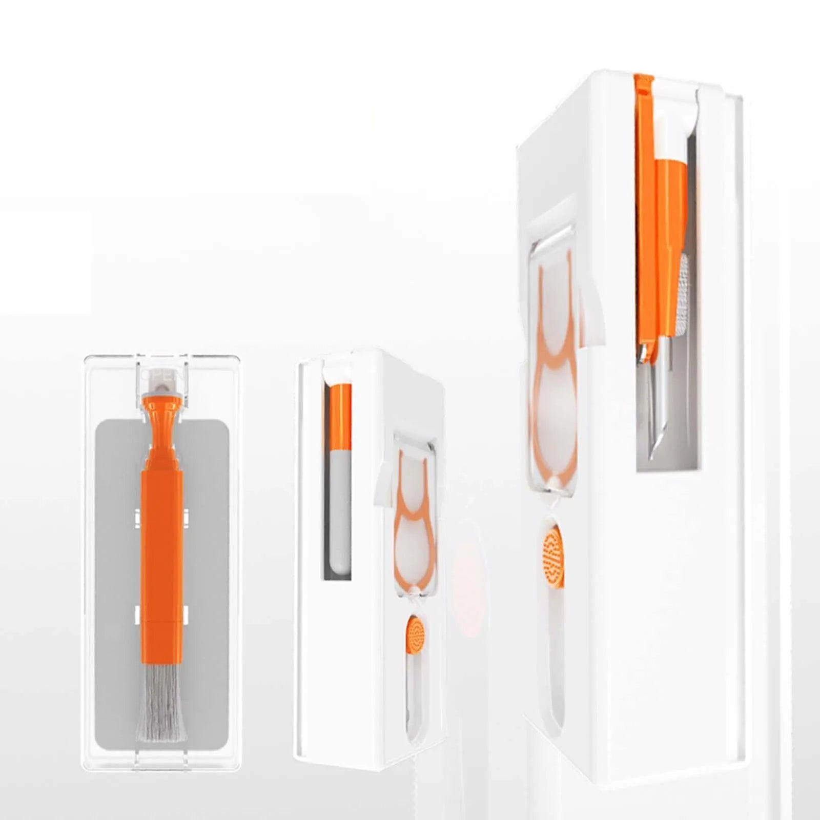11-in-1 portable Bluetooth headset cleaning pen with ABS body in transparent finish