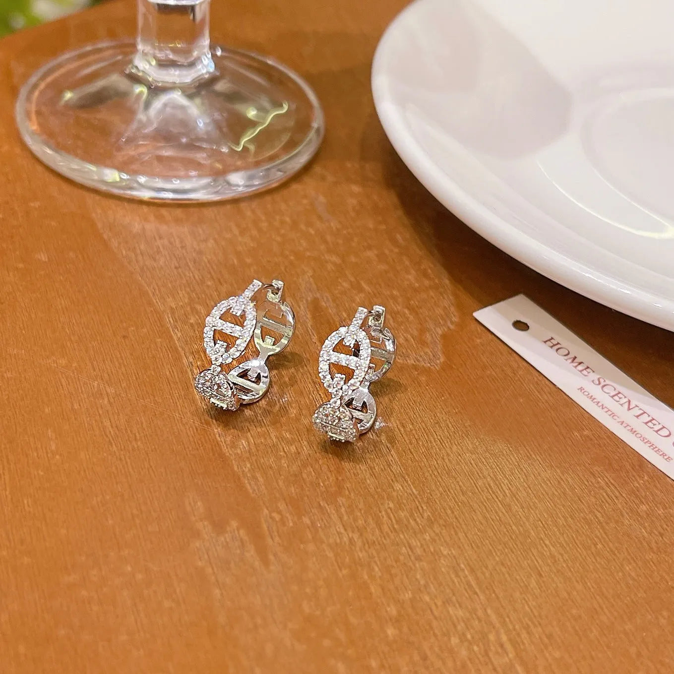 Women's casual copper earrings with electroplated thick gold plating in silver, gold and rose gold colour options