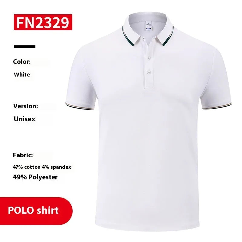 Company culture polo shirt for men women, cotton short sleeve, solid colour, digital printing, loose fit, sizes S to 4XL
