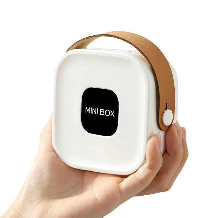 Medium polypropylene cable storage box with lid in five colour options for organising data cables and headphones
