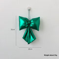 Christmas decorative bowknot in bright leather finish, red, 30cm size, hanging ornament