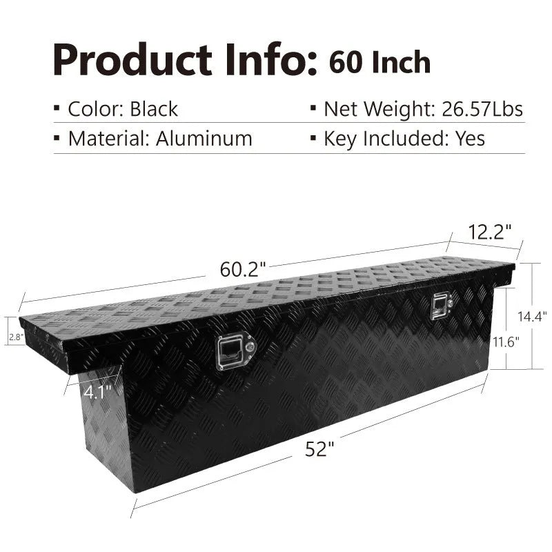 Black aluminium alloy 26-inch professional tool case with a single carry handle.
