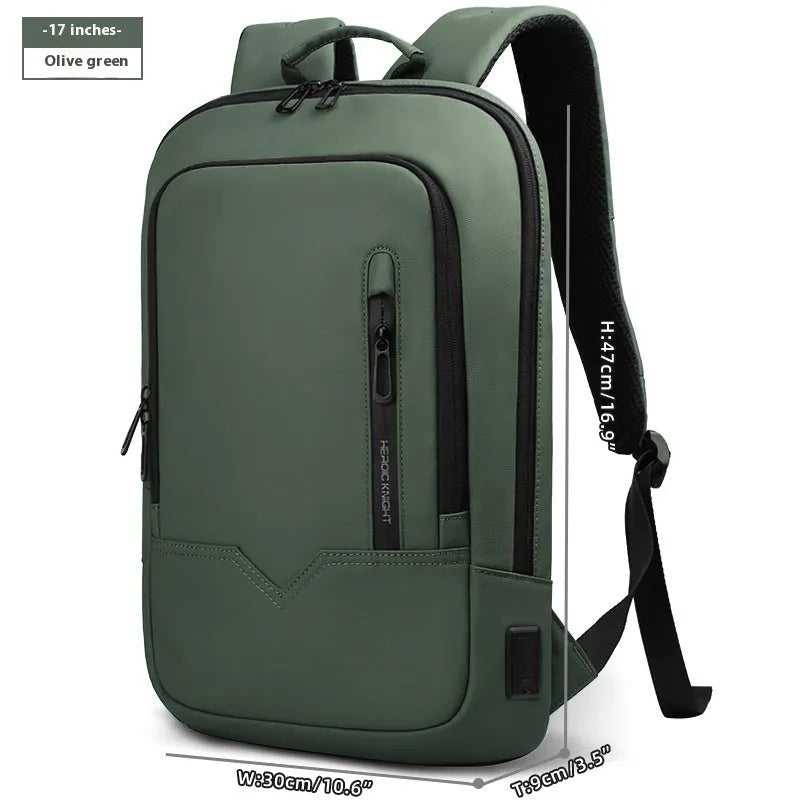 Small lightweight polyester commuter backpack with USB charging port in various colours