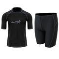 Men's half sleeve swimsuit wetsuit in nylon fabric for snorkelling and surfing activities
