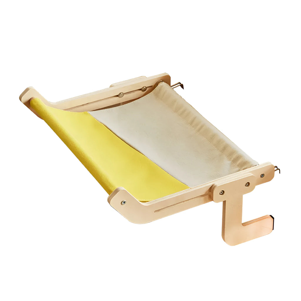 Soft hanging cat hammock bed on a windowsill, available in multiple colours