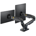 Dual screen monitor bracket with aluminium alloy construction and VESA mounting holes