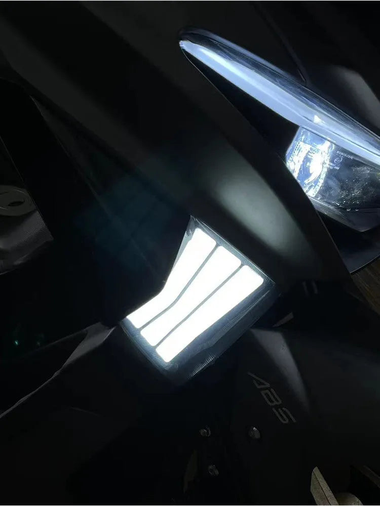 Two yellow LED cornering lamps for Tianying TS150 motorcycle steering indicator retrofit