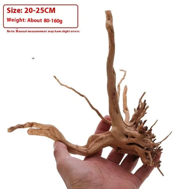 Xiaoqi root natural wood aquarium decoration ornament showing twisted branch-like structure