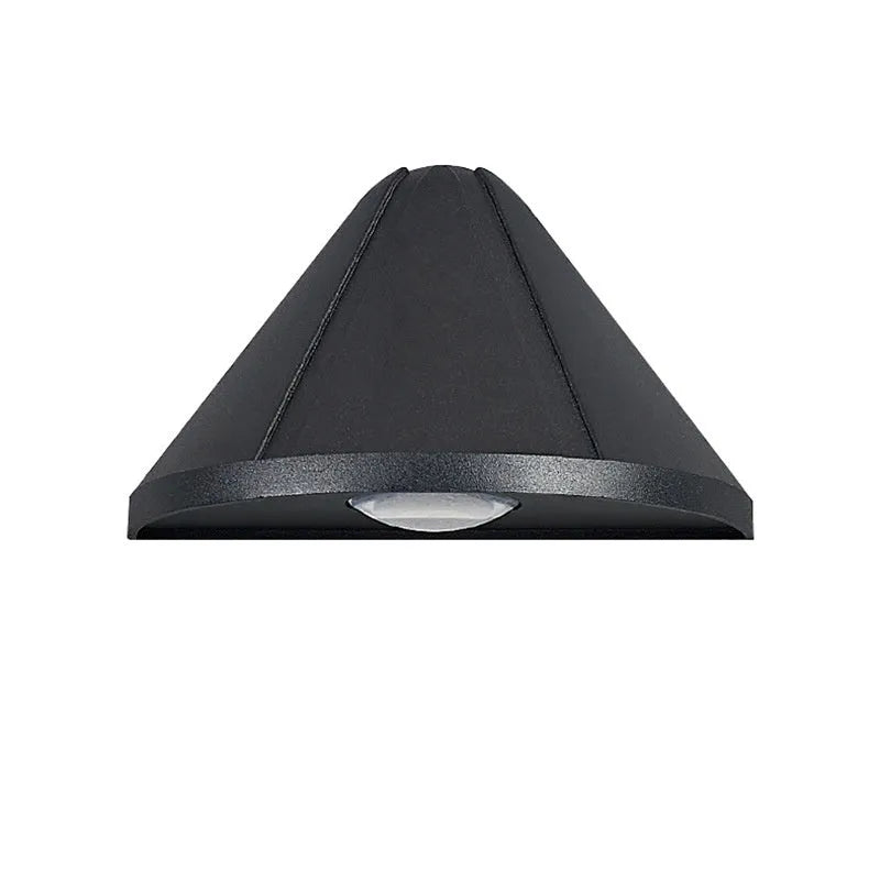Black and white courtyard LED lamp with aluminium alloy shell and IP65 waterproof rating for outdoor and bedroom use