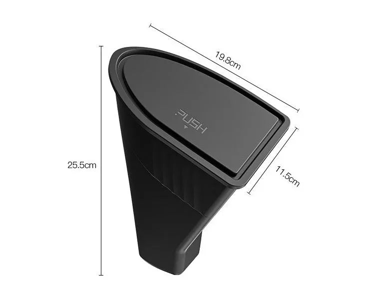 Black ABS plastic car door trash cans for Tesla Model Y front door pockets