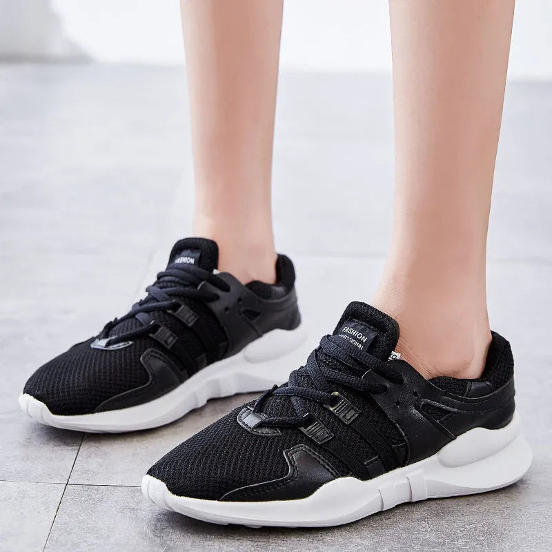 Breathable mesh sneakers with hollow-out design in low-top casual style