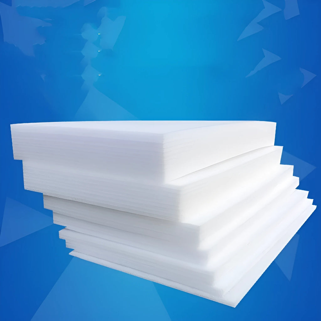 Large white EPE pearl cotton foam insulation board measuring 2 metres by 1 metre.