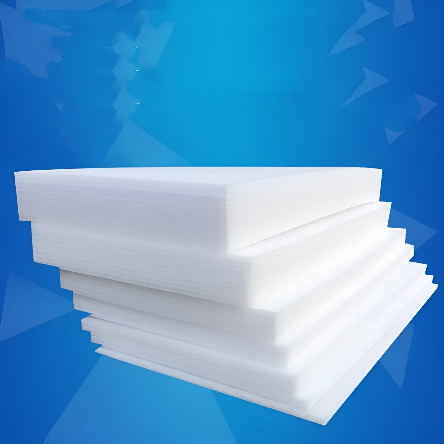 Large white EPE pearl cotton foam insulation board measuring 2 metres by 1 metre.
