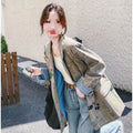 Loose polyester retro coat with graffiti plaid pattern, sleeveless, available in multiple sizes
