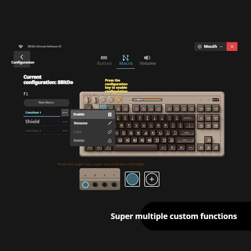 Retro87 C64 wireless mechanical keyboard with Bluetooth connectivity