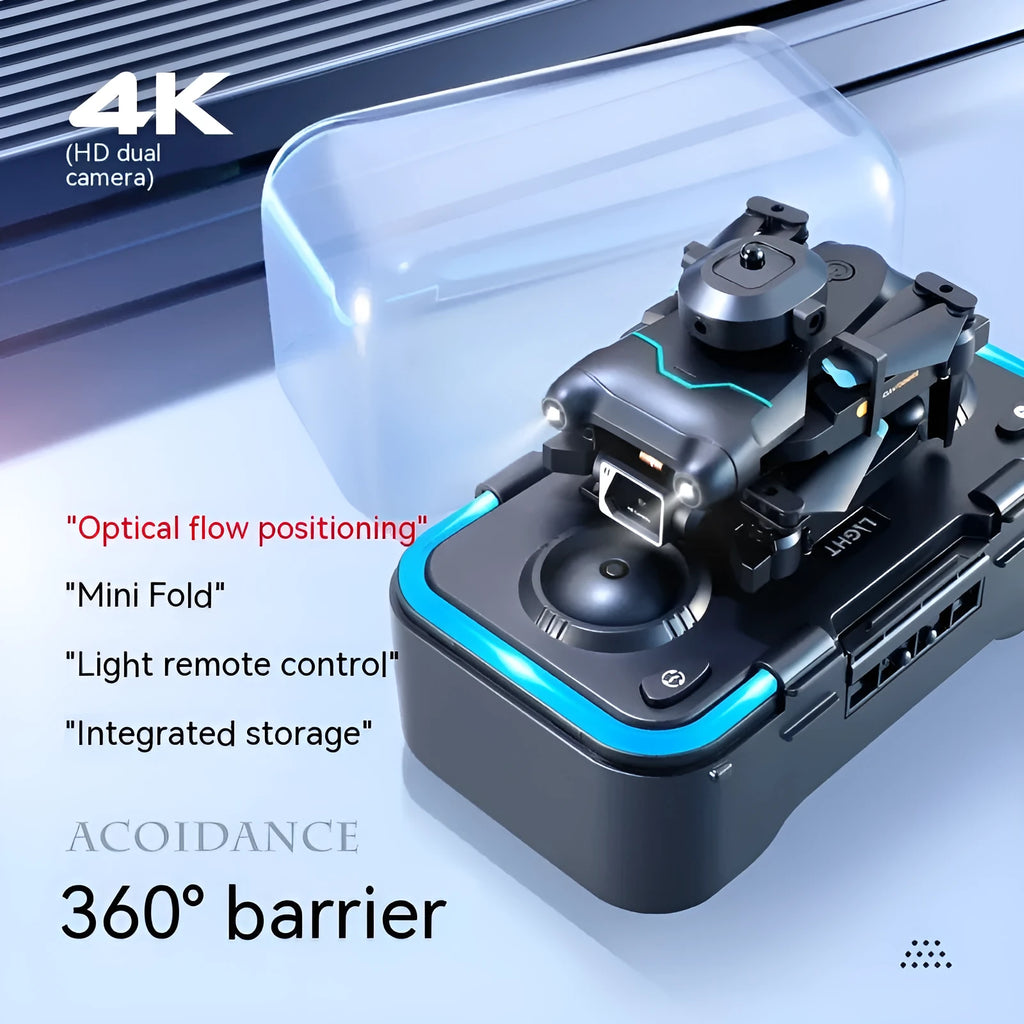 Black S96 quadcopter drone with obstacle avoidance system and 4K camera for indoor training