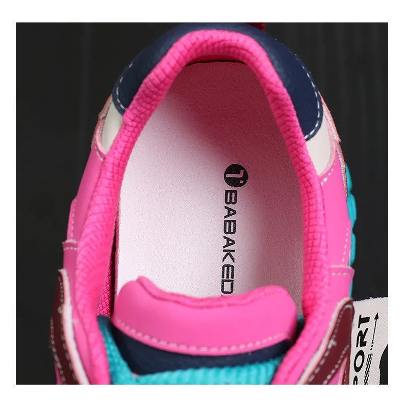 Leather sports casual shoes with thick sole and wedge heel in various colour options