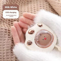 USB digital display hand warmer power bank in pink colour showing aluminium heat dissipation design.