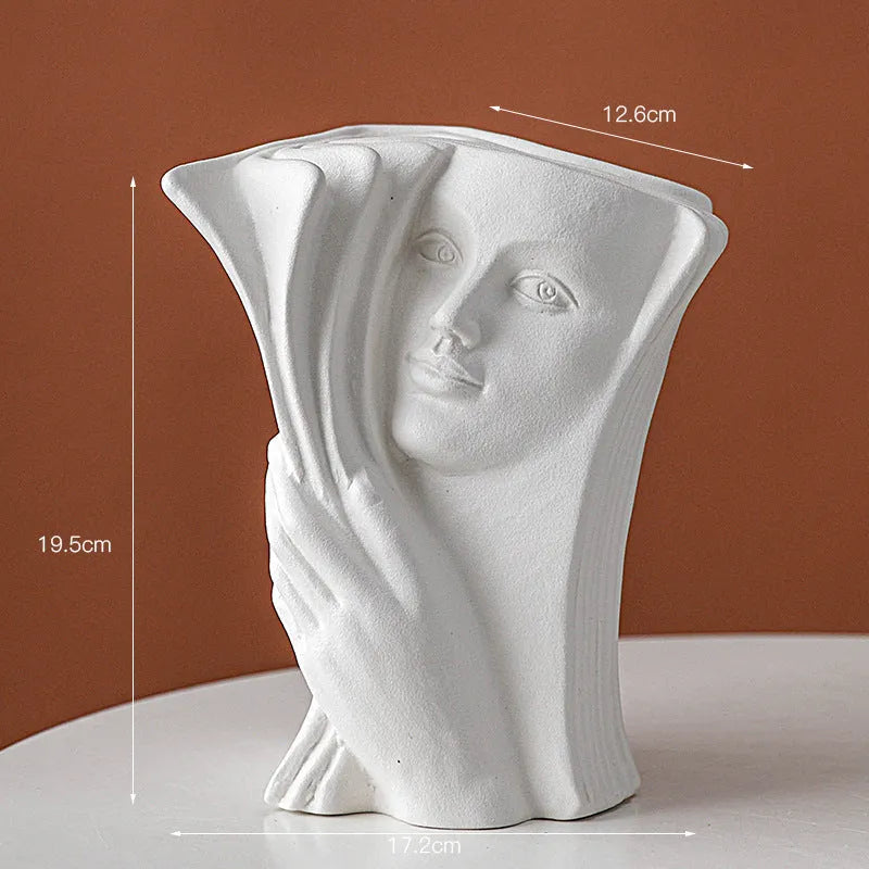 Ceramic book stand with glazed finish in a modern simplicity style