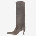 Women's square toe cowboy boots in microfibre available in multiple colours including black, snake pattern, and brown stone