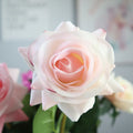 Silk touch rose artificial flower with 42cm stem and 8.5cm diameter flower head in various colours