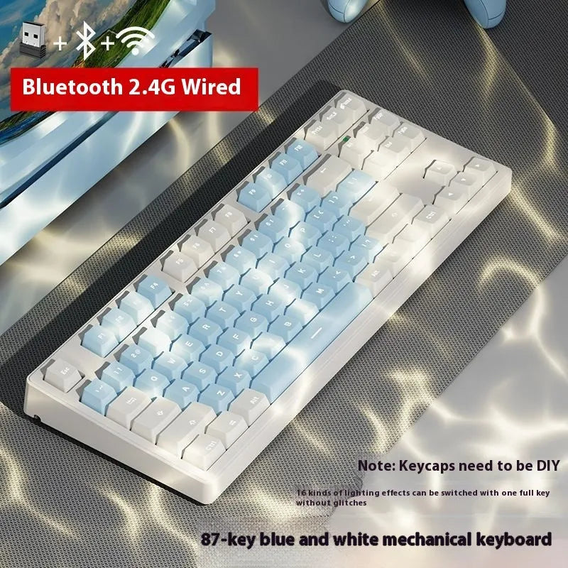 Wireless Bluetooth mechanical keyboard in various colours with 87-key and 108-key layout options