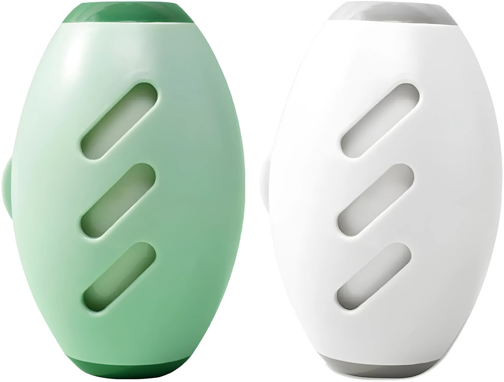 Washable reusable gel lint roller ball in green and white colours for pet hair removal