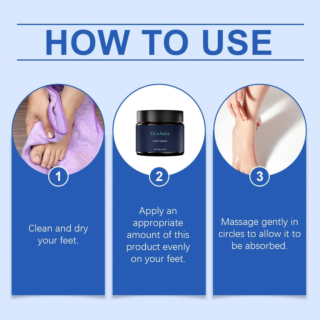 Nourishing foot care cream tube 60g with salicylic acid honey and urea for dry cracked heels