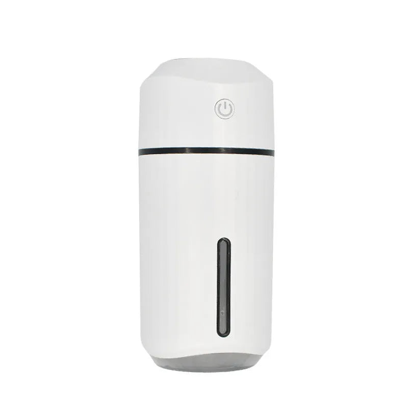 Mini car humidifier white columnar shape with USB cable 320mL