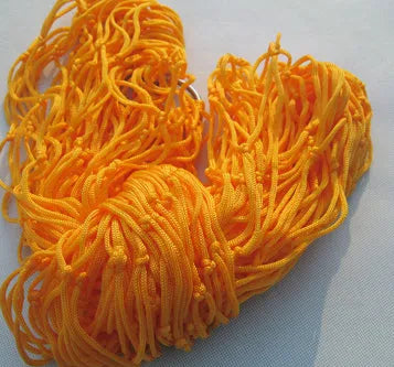Outdoor Supplies 9-strand nylon rope hammock in red colour, portable design for camping or garden use