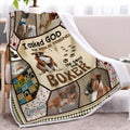 Brown sherpa fleece blanket for dogs, 60x80 inch size, hemmed edges, soft texture