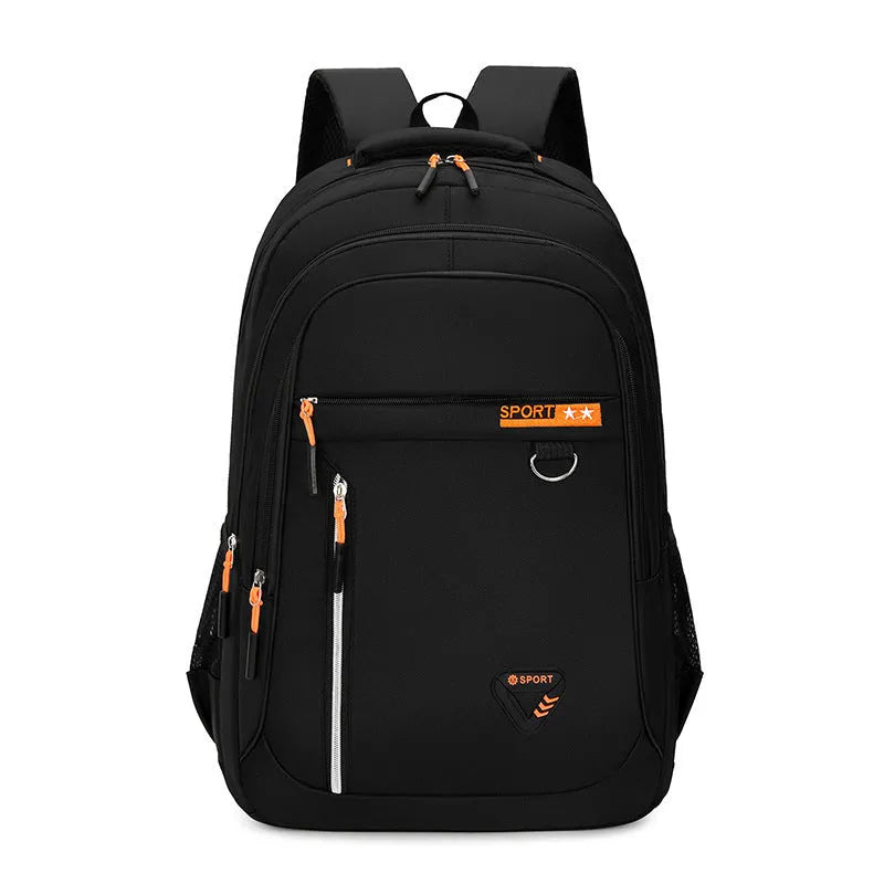 Men's Oxford cloth schoolbag with air cushion straps in black, blue, green or red colours